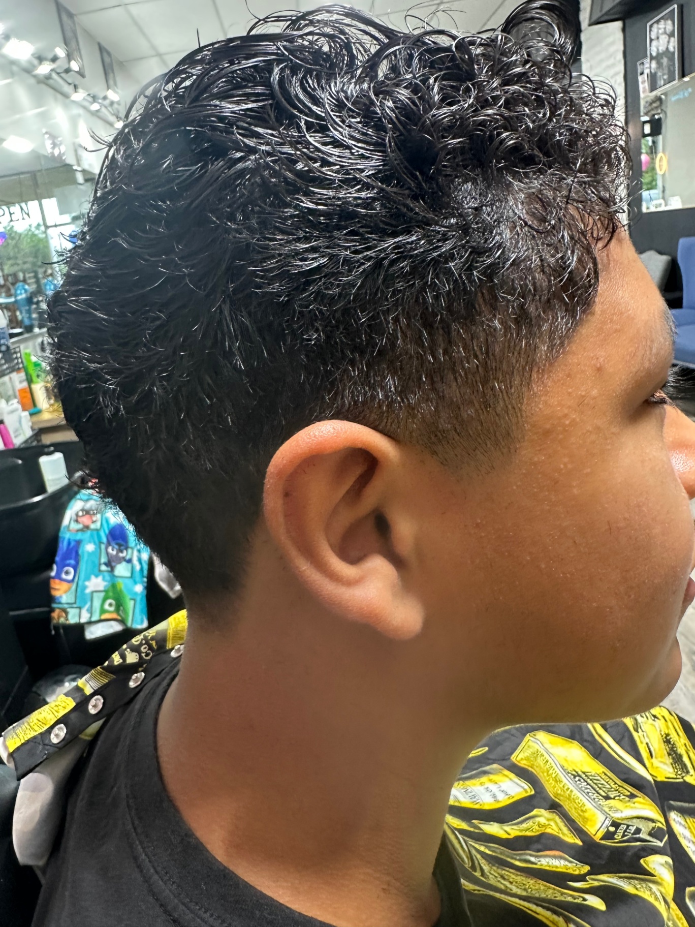 Textured top with drop fade
